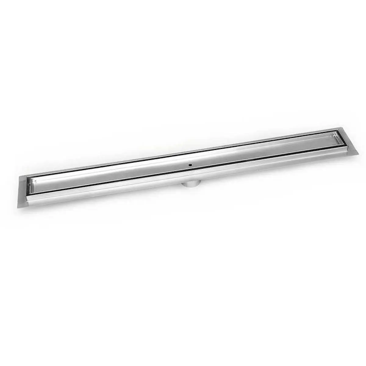 Tile Insert Linear Shower Drain, Brushed Stainless Steel Modern Tile in Linear Drain