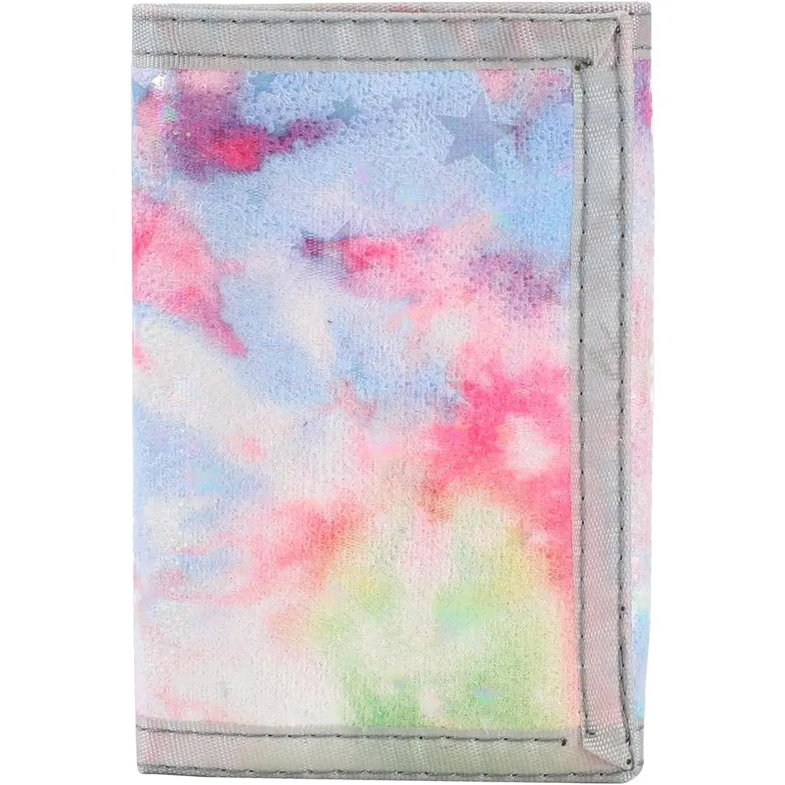 Trifold Canvas Outdoor lovely cartoon Wallet for Kids,Festival gift for kids-Wallet with Magic Sticker-Tie-dye