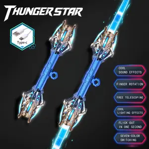 Lighting toys with cool colorful lighting effects children's toys, boys cool luminous, 2-in-1 LED lightsaber toys, retractable lightsaber.