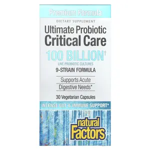 Natural Factors Ultimate Probiotic, Critical Care, 100 Billion CFU, 30 Vegetarian Capsules