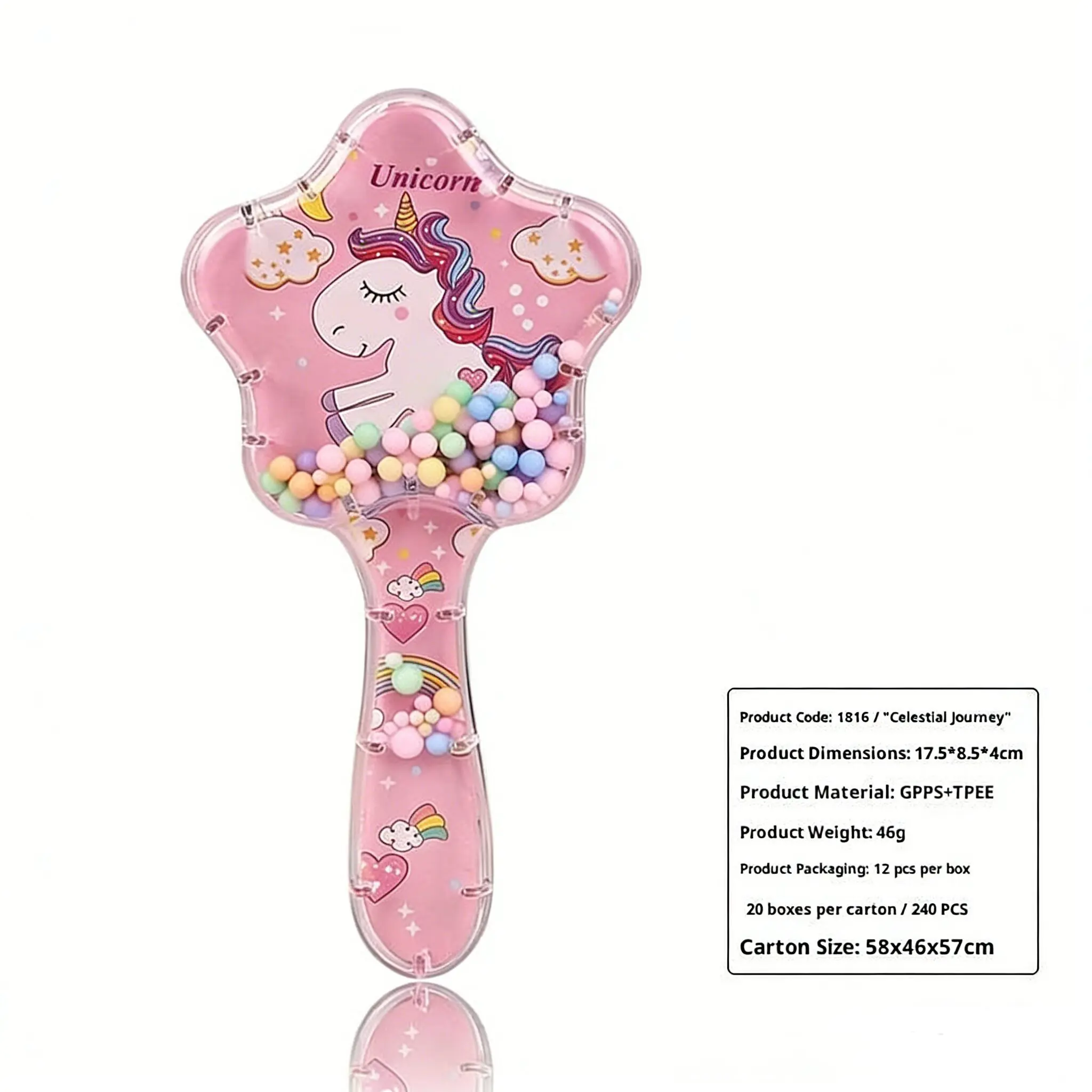 Cartoon Comb, Detangler Comb, Hair Detangling Comb, Detangle Knots, Massage Comb, Pain-Free Grooming & Cleaning, Cute Plastic Hairbrush, Easy to Carry, Anti Tangle Brush, Hair Care Comb