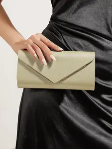 Fashion Women Evening Clutch Bag, Elegant Clutch, V-Shaped Metal Decor, Magnetic Closure, Shoulder Strap, Perfect for Weddings, Parties, Gifts, Elegant Stylish Purse