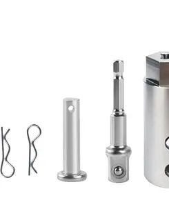 GJANSH Trailer jack drill adapter, compatible with 1-inch drive shaft, Turbo, ez crank jack adapter tools and 1/2-inch socket drill bits,heavy-duty, suitable for RVs, construction,dump trailers (DIY, campervans),fathersdaygift