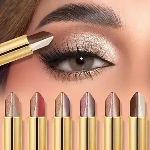 Long-Lasting Waterproof Eyeshadow Stick with Pearl Effect, Eye-Enhancing Rotating Design, Buildable and Portable for All Makeup Looks, Eye Makeup Products