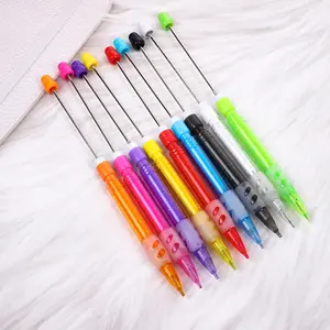 8-Pack DIY Beaded Pencils with Ink, Creative Holiday Stationery, School Supplies, Fashion Writing Office Essentials