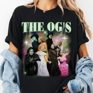 Kristin Chenoweth Idina Menzel Oversized Bootleg, Vintage Wicked Musical Shirt, Wicked Movie Merch, Broadway Theatre Gift, Musical Tee V3