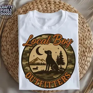 Wild Southern Dog Shirt, Hunting T-Shirt, Local Boy Graphic Tee, Outdoor Lifestyle Tee, Southern Lifestyle, Gift for Men