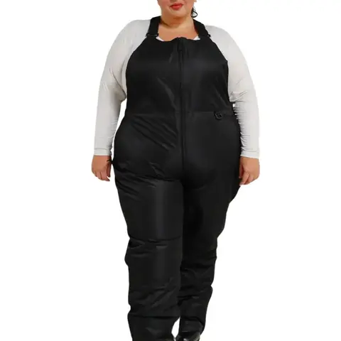 Women's Plus Size Insulated Ski Bibs 1X-6X, Snow Country Overland Waterproof Snow Bib Overalls with Front Zip, Regular, Short and Tall