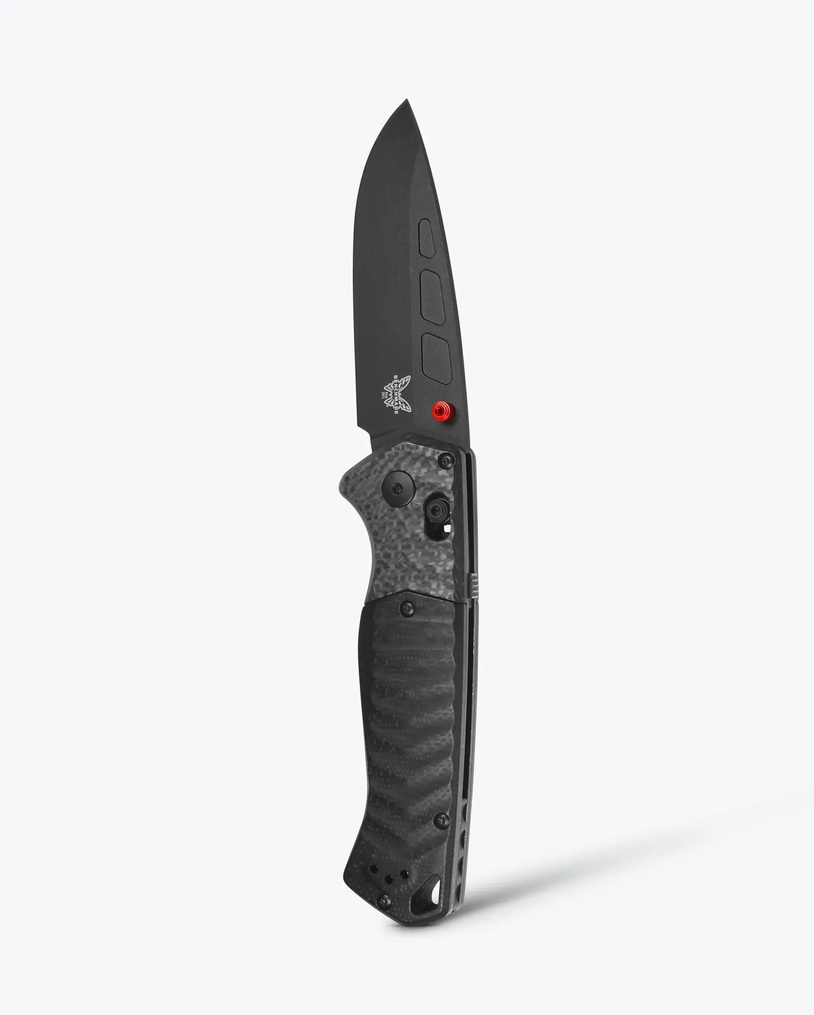 Benchmade PSK™ Camping Accessories Outdoor Gear, Compact Manual Retract Knife with Carbon Fiber, Black G10 Handles & Drop-Point Blade
