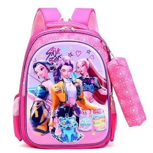 New K-pop girl group style cartoon backpack-a back-to-school essential. This high-capacity travel backpack is suitable forschool, outdoor activities, and travel