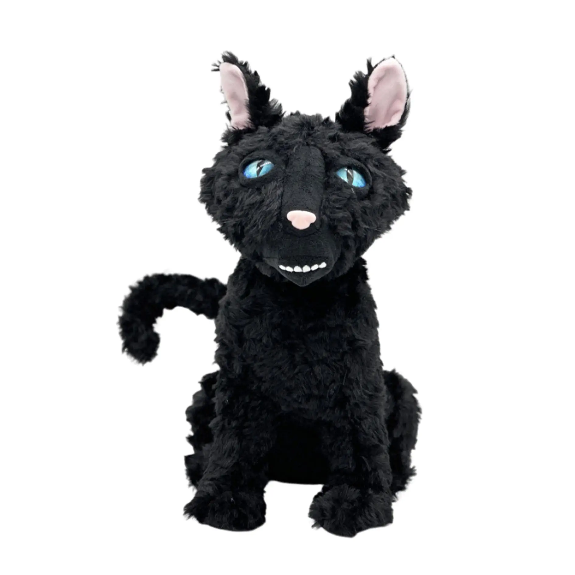34cm/13.38in Black Cat Plush Toy, Cute Cat Plushie, Stuffed Animal Anime Doll, Desk Ornament, Decorative Toy, Perfect Toy