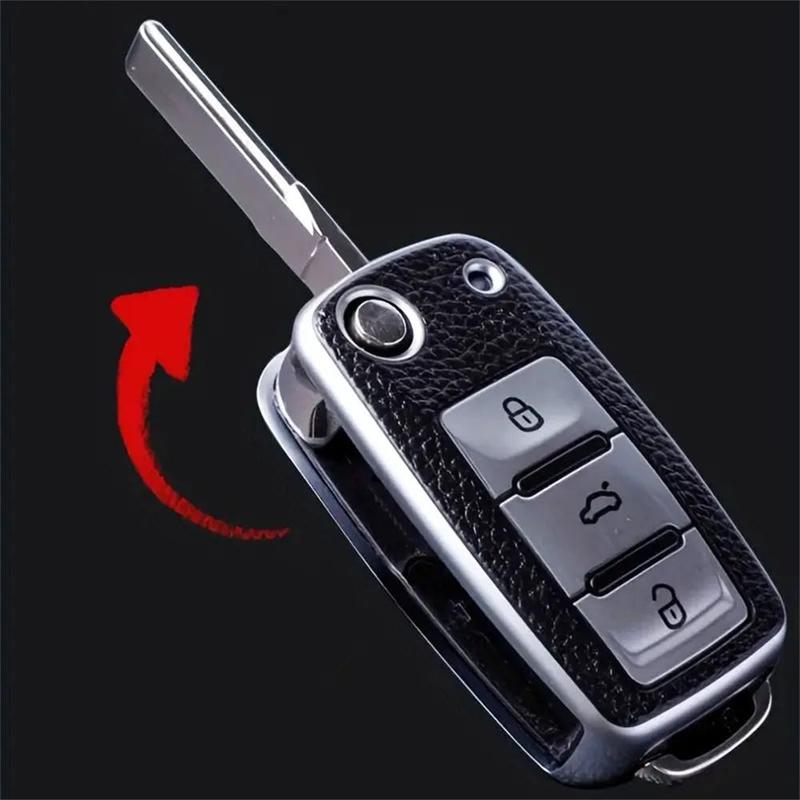 Car Key Case, Smart Car Key Protector, Car Key Accessory, Key Cases for Volkswagen VW Magotan Golf 4 3 5 6 MK6 Passat Touran Bora Tiguan Jetta Lavida Skoda Octavia