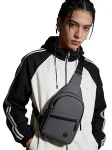 Men's Portable Chest Bag, Lightweight Casual Daily Use Backpack with Adjustable Straps, Ideal for Travel Hiking Commuting