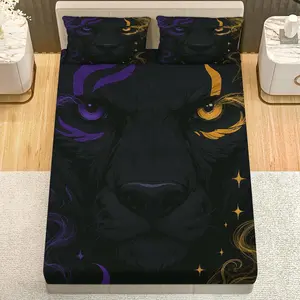 3Pcs Marble Wood Neutral Fitted sheet Three Piece Set (1*Fitted Sheet+2*Pillowcases, Coreless), Elegance theme, Modern Luxury Bedding Set, Mattress protector Soft, Breathable