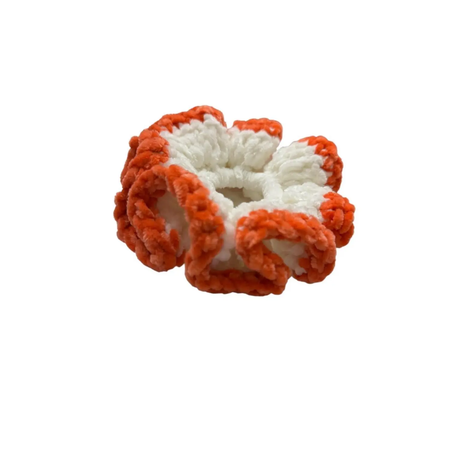 Handmade Velvet Scrunchie Soft White Ponytail Holder for Healthcare Workers & Bridesmaids Premium Velvet Yarn Comfortable Elastic Design
