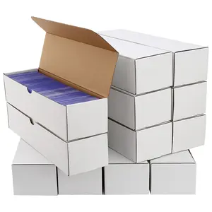 Trading Card Storage Box , Cardboard card Organizer Box for Baseball, Sports, Game, Playing Card Collection,3200-Count Trading/Gaming Card Box – Fits Toploaders & Sports Cards – Heavy-Duty Cardboard Organizer, Card Hobby Box