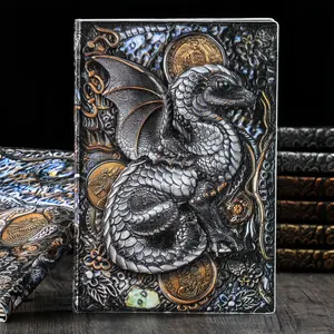 💫Fantasy Dragon Embossed Notebook | Artisan Crafted Writing & Collectible Journal Perfect Gift Drawing Sketchbook
