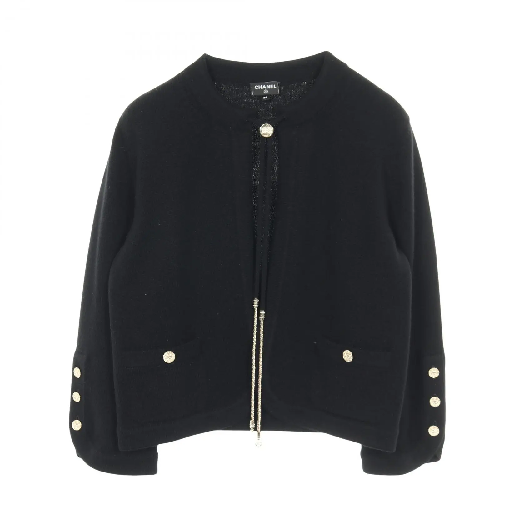 Pre-owned CHANEL Cashmere Small Leather Goods Coco Mark Button Cardigan