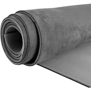Gray 118" L x 60" W Suede Headliner Fabric with Foam Backing Material for Replacement Repair, Sofa-Tube Packaging, Automotive/Home Micro-Suede Fabric for Car Replacement DIY