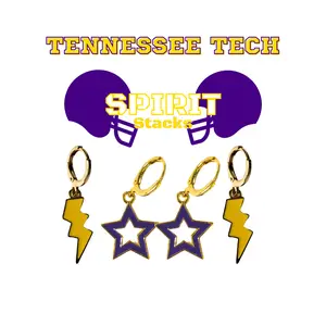 Tennessee Tech Spirit Earring Stack For Golden Eagles Game Day
