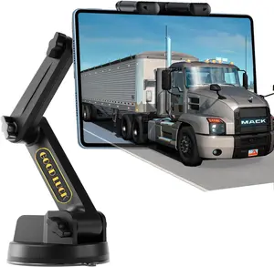 Tablet Mount for Truck, Car Phone Holder,Dashboard Windshield Phone Holder 16.9 inch Long Arm,Super Suction Cup Compatible with Pickup Truck,Commercial Truck and All Tablet & iPad