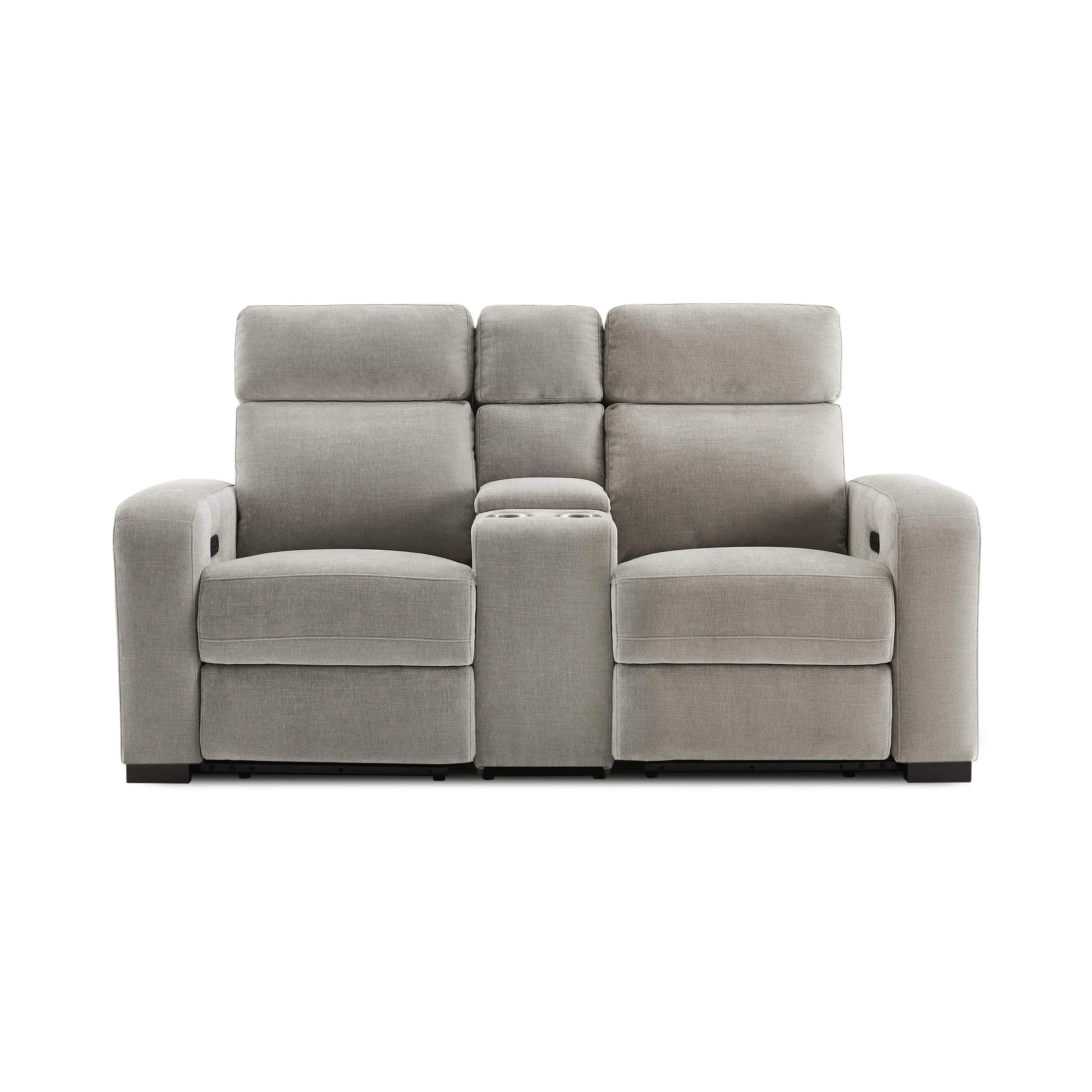 Power Recliner Loveseat with Center Console Storage, Cup Holders and USB Ports