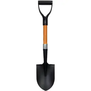 27 in. L Fiberglass Handle D-Grip Short Handle Digging Shovel with Heavy-Duty Metal Blade Shovel (1-Pack)