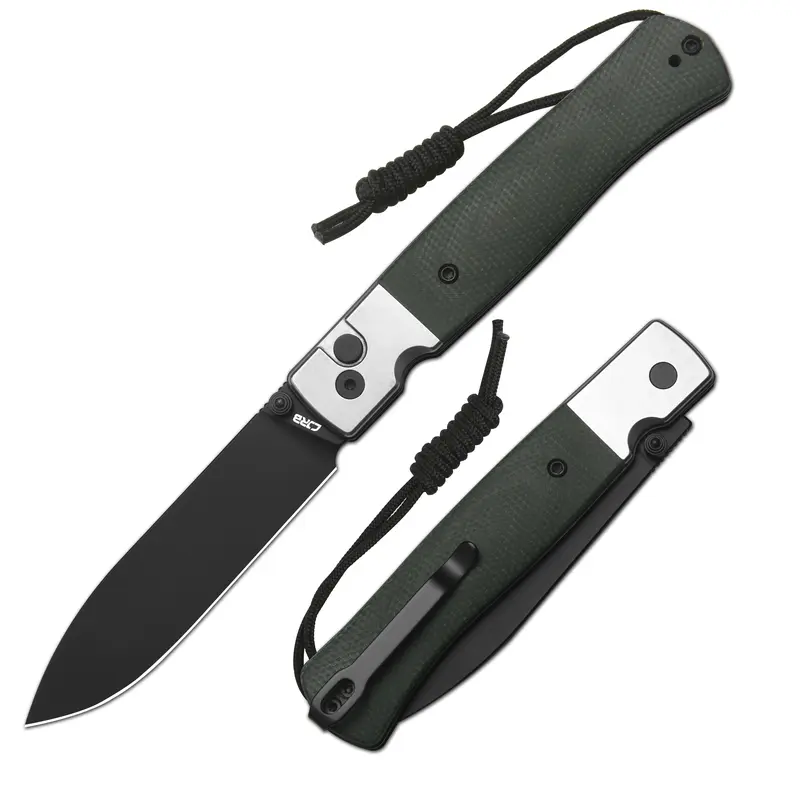 CJRB Glacier Multi-Cutting Folded Pocket Knife - 3.54'' AR-RPM9 Steel Blade, Micarta Handle EDC Tool for Men, Survival Kit Emergency Survival Kit for Camping Hiking Fathersday Gift