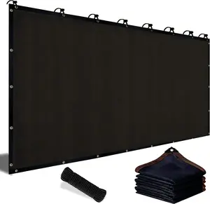 90% UV Protection Outdoor Sun Shade Mesh, 10x13ft Breathable Patio Decor Privacy Screen with Rivets, for Patio Pergola, Garden