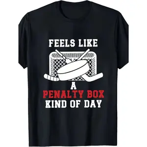 Mens Hockey Goalie Shutout Day Graphic Tee - Featuring Bold Penalty Shot Stop Design on a Soft, Breathable Round Neck Short Sleeve. This Sporty Casual Top is a Must-Have Gift for Goalies, Die-Hard Fans, Perfect for Game Day, Watch Parties, and Hockey P