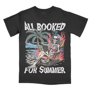 All Booked For Summer - Comfort Colors Graphic Tee, Booktok, Gift for Readers, Bookish, Book Lover, Gift For Teacher, Dark Romance, Back to School