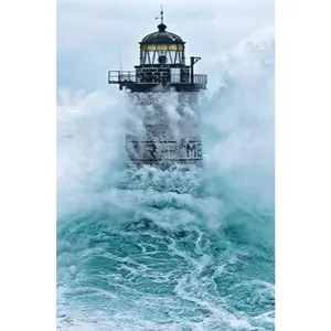 1PCS Stormy Sea Lighthouse Diamond Painting Kit DIY Full Drill Rhinestone Embroidery Art Home Decor Gift