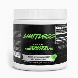 Limitless Creatine Monohydrate | Boost Strength, Endurance & Recovery | Unflavored 250g Healthcare Muscle