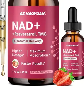 NAD Liquid Supplement for Women, Liposomal NAD+ Drops 1200MG with NAD Plus Resveratrol, Tmg, Quercetin, Anti-Aging, Cell Regeneration, Energy & Metabolism Support, Strawberry Flavor