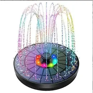 Solar Fountain Pump 1.4W | Solar Powered Bird Bath Fountain with 4 Nozzles for Pond, Pool, Patio & Outdoor Garden Decor