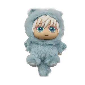 Adorable Fuzzy Cat‑Suit Jujutsu Kaisen Plushies, Sound‑Free Mini Collectible Dolls