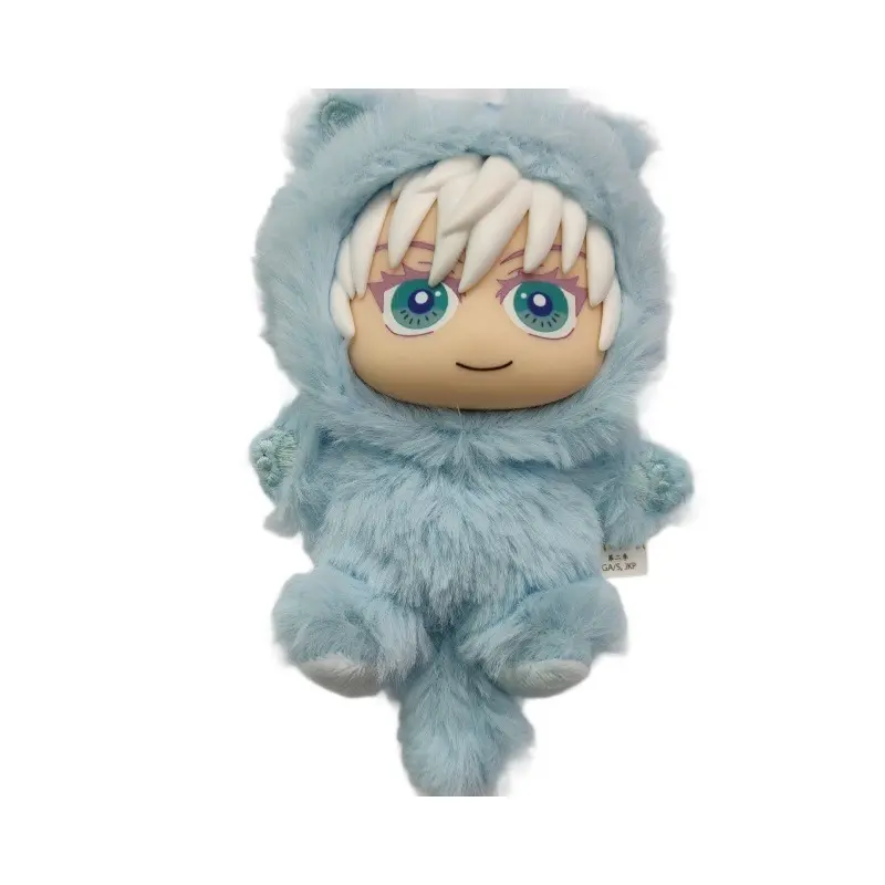 Adorable Fuzzy Cat‑Suit Jujutsu Kaisen Plushies, Sound‑Free Mini Collectible Dolls