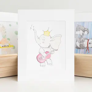 Ruby the Elephant, Whimsy Edition Wall Art, 11x14 Matted Print