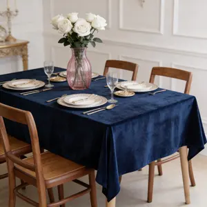 1 PC Luxury Velvet Tablecloth for Dining Room & Party Decor,Table Covers