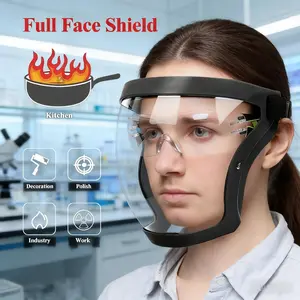Full Face Super Protective Shields, Anti-blue Light Unisex Cycling Face Shield with Splash Proof Full Face Protective Protect Eyes, Nose, Mouth, Anti-splash and Anti-sand Headgear