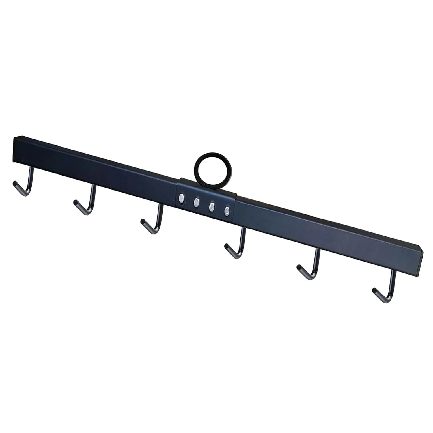 Chain Link Fabric Fence Stretcher 6-Hook Bar 31.5 Inch Woven Wire Fence Stretcher Fabric Black Steel Bar Fence Stretcher Tool (Upgrade Thickened Hook)