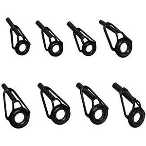8pcs Fishing Ro Tip Repair Kit Ro Top Tips Replacement Fishing Ro Tips Stainless Steel Ceramic Ring Guie Tips