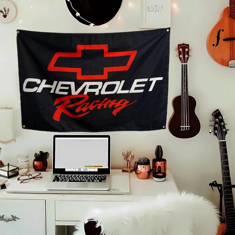 Chevrolet Racing Chevy 3x5ft Flag Tapestry for Wall Hanging College Dorm Room Wall Outdoor Decor Banner with 4 Brass Gromments