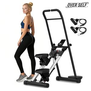 OVER SELF Vertical Climber Exercise Stair Stepper with Handlebar for Full-Body Workout Compact Cardio Climber Exercise Machine Vertical Climber for Home Gym Full Body Workout 264lbs Weight Capacity
