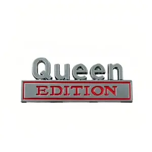 3D Metal Queen Edition Car Emblem Sticker, Suitable for Trunk, Side, and Body Decoration, Metal Vehicle Accessories, Vehicle Exterior Decoration