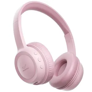 Kids Bluetooth Headphones,Kids Headphones Wireless with 85dB Volume Limiter, 30H Playtime, Adjustable Headband,Over-Ear Headphone for Kid School Online Class Travel(Pink)