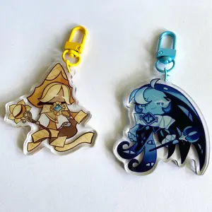Cookie Run Acrylic Keychains - Pure Vanilla & Shadow Milk! CRK Cute, Durable, And Perfect For Bags, Keys, Or Gifts. Great For Daily Use Or As Thoughtful Little Gifts For Your Friends And Yourself.
