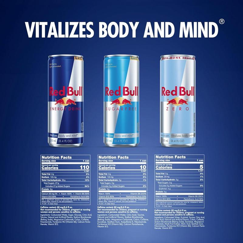 Red Bull Energy Drink Variety 2025 Advent Calendar Pack, with 80mg Caffeine, Taurine & B Vitamins, 8.4 fl. oz. - 24 Cans