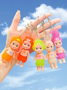 Cute Kawaii Angel Crying Doll Keychain, 3D Silicone Cartoon Toy Pendant, Backpack Decoration, Unisex Gift for Doll Collectors