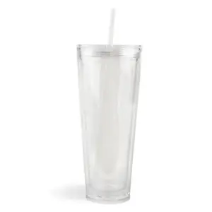 24oz Plastic Snowglobe Custom UV DTF Wrapped Tumbler